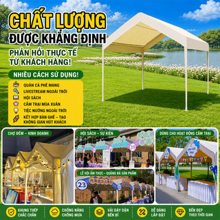Lều Mái Che Gian Hàng Chống Nắng Ngoài Trời, Chống UV, Dùng Cho Quán Ăn, Chợ Đêm, Sự Kiện Ngoài Trời