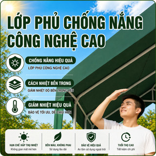 Lều Mái Che Gian Hàng Chống Nắng Ngoài Trời, Chống UV, Dùng Cho Quán Ăn, Chợ Đêm, Sự Kiện Ngoài Trời