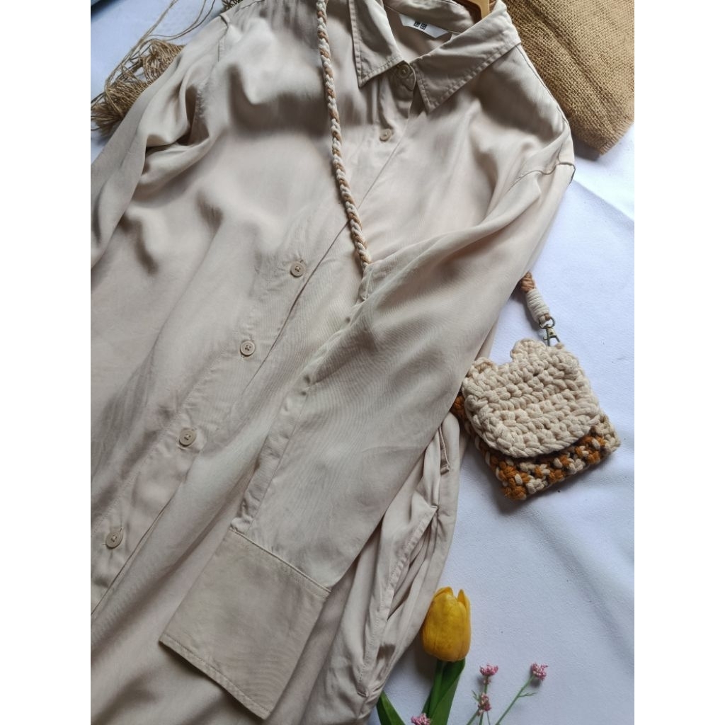 ĐẦM UNIQLO MÀU BE 2HAND NHẬT | MERAKI HANDMADE