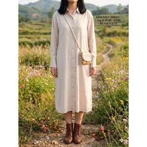 ĐẦM UNIQLO MÀU BE 2HAND NHẬT | MERAKI HANDMADE