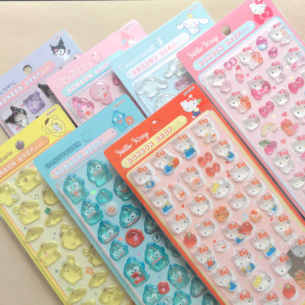 Decal 3D Bong Bóng Sanrio Kuromi Cinnamoroll, Sticker Dán Ốp Lưng Điện Thoại Chống Nước, Trang Trí DIY Dễ Thương