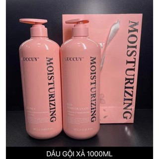 (auth) Cặp dầu gội xả MOISTURIZING LUCCY 1000ml Phục Hồi Ngăn Tóc Gãy Rụng , Siêu Mềm Mượt Tóc