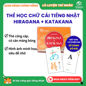 Thẻ Flashcard học chữ cái tiếng Nhật Hiragana và Katakana | in màu - dễ nhớ - thẻ cứng có cán màng chống thấm nước