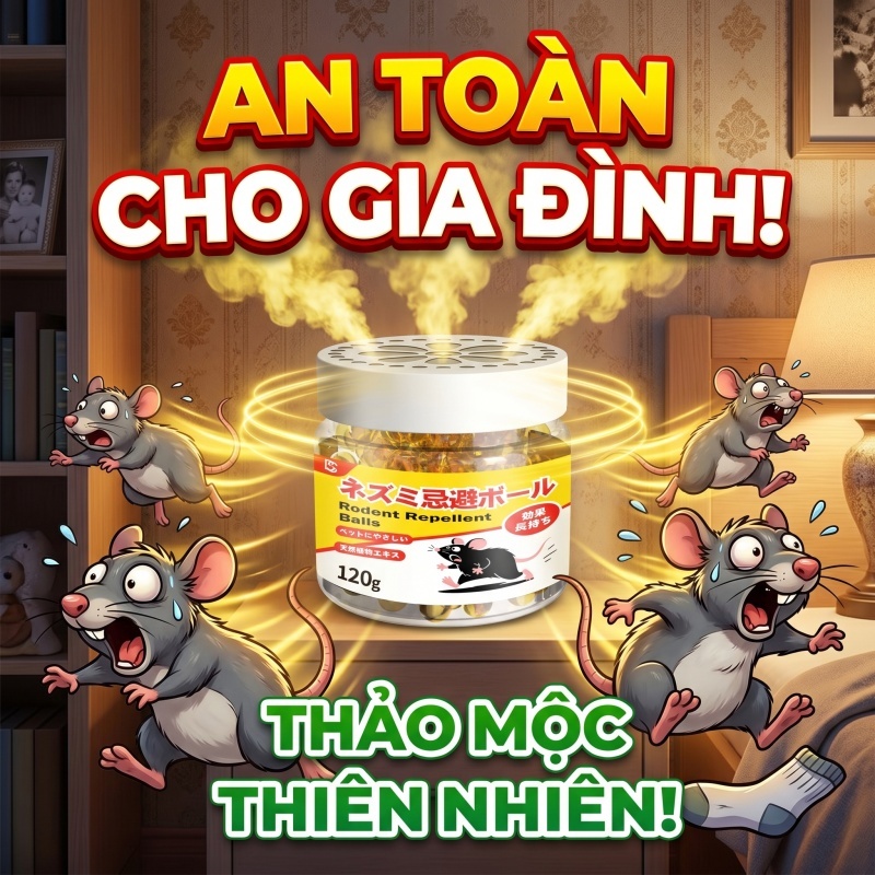 🐀 Gel đuổi chuột 120g 🐭 Mua 1 tặng 1 – Chiết xuất thảo mộc, diệt chuột nhanh chóng, khử mùi, an toàn cho gia đình ✅