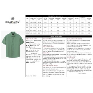 [T7_SALE 30%_HT] Áo Sơ Mi Cộc Tay Thiết Kế 1SMCB609 Biluxury Form CASUAL Kháng Khuẩn Bền Màu