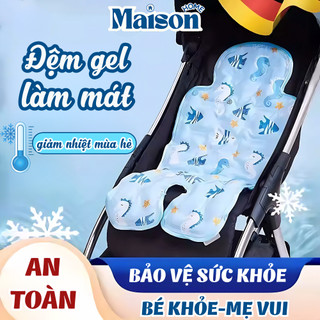 Đệm Lót Xe Đẩy Gel Lạnh Cho Bé MAISON, Tấm Lót Làm Mát Tức Thì, Dùng Cho Xe Đẩy Ghế Ăn Dặm, Mềm Mại Thoáng Mát
