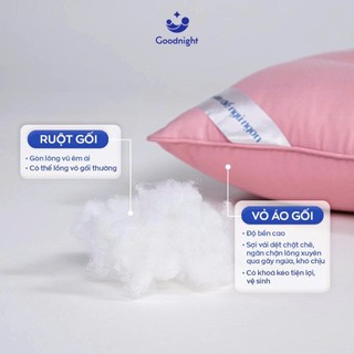 Gối Ngủ Vua Nệm Goodnight Mochi 45x65cm Cho Bé Tiểu Học, Gối Công Tháu Học Nâng Đỡ Cho Bé Từ 6 Tuổi