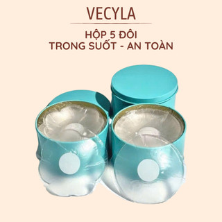 Hộp 5 đôi dán ngực silicon trong suốt, che nhũ hoa siêu mỏng tái sử dụng nhiều lần BC_CHIC LINGERIE
