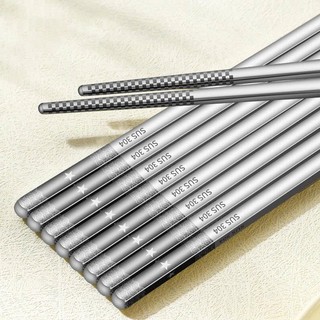 Đũa inox phong cách Hàn Quốc bền đẹp, an toàn ,Bộ Đôi Đũa Inox 304 Chống Trơn Trượt,