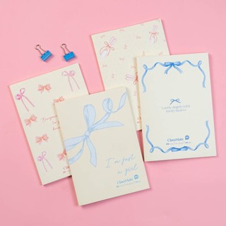 Vở Kẻ Ngang Classmate BST "Nơ" 100gsm Giấy Vàng Tráng Keo Chống Loá Mỏi Mắt, Viết calligraphy, Bút Gel Không Bị Thấm