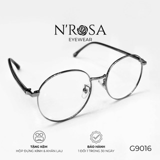 Gọng Kính Kim Loại N’ROSA G9016 – Form Tròn Thanh Mảnh, Siêu Nhẹ, Phong Cách Minimalist Hiện Đại
