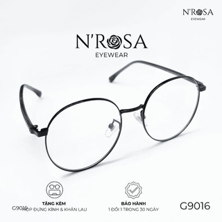 Gọng Kính Kim Loại N’ROSA G9016 – Form Tròn Thanh Mảnh, Siêu Nhẹ, Phong Cách Minimalist Hiện Đại