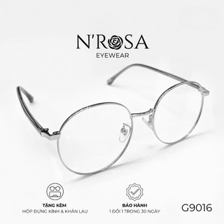 Gọng Kính Kim Loại N’ROSA G9016 – Form Tròn Thanh Mảnh, Siêu Nhẹ, Phong Cách Minimalist Hiện Đại