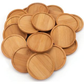 Lót Ly Chất Liệu Tre Tự Nhiên Cao Cấp Chống Thấm Nước, Lót Ly Tre Tròn Decor Bàn Uống Nước, Cà Phê