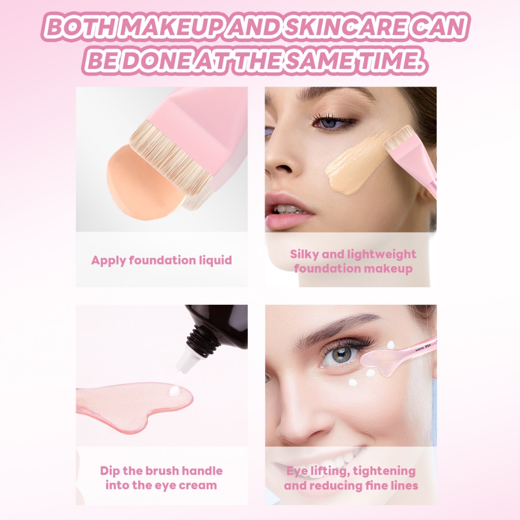MAANGE Bộ cọ trang điểm cọ nền phẳng & Bảng màu mút tán kem nền Trang điểm Bộ-hoàn hảo chỉ trong vài giây 52099 | BigBuy360 - bigbuy360.vn
