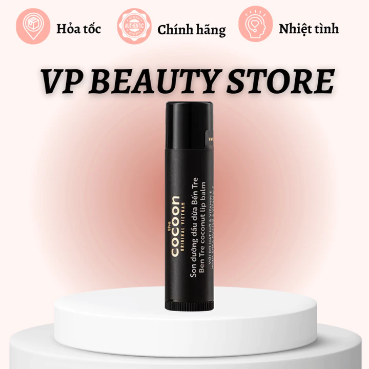 Son Dưỡng Dầu Dừa Bến Tre Cocoon Hỗ Trợ Cấp Ẩm Môi Mềm Mịn Chống Khô Nẻ 5g