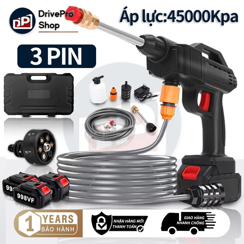 Máy rửa xe không dây dùng pin Lithium máu rửa xe cao áp xe ô tô dùng tại nhà
