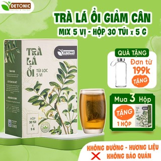 Trà lá ổi DETONIC hỗ trợ tiêu hoá, giảm cân, ngăn ngừa mỡ máu, tiểu đường gout, giúp cân bằng vóc dáng thon gọn