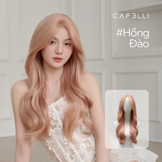 Tóc Giả Nguyên Đầu Siêu Da Lưới Lace CAPELLI Xoăn Lơi Mái Bay 65cm Andrea Premium Wig
