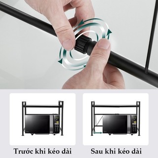 kệ lò vi sóng 2 tầng Có Thể Điều 40-63cm Kệ Kệ Để Lò Vi Sóng Thép chịu nước và chịu nhiệt độ cao