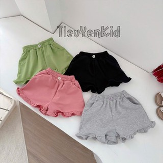 Quần hè trẻ em,  Quần đùi bèo nhiều màu bé gái 9-26kg Q231 Tiểu Yến KID