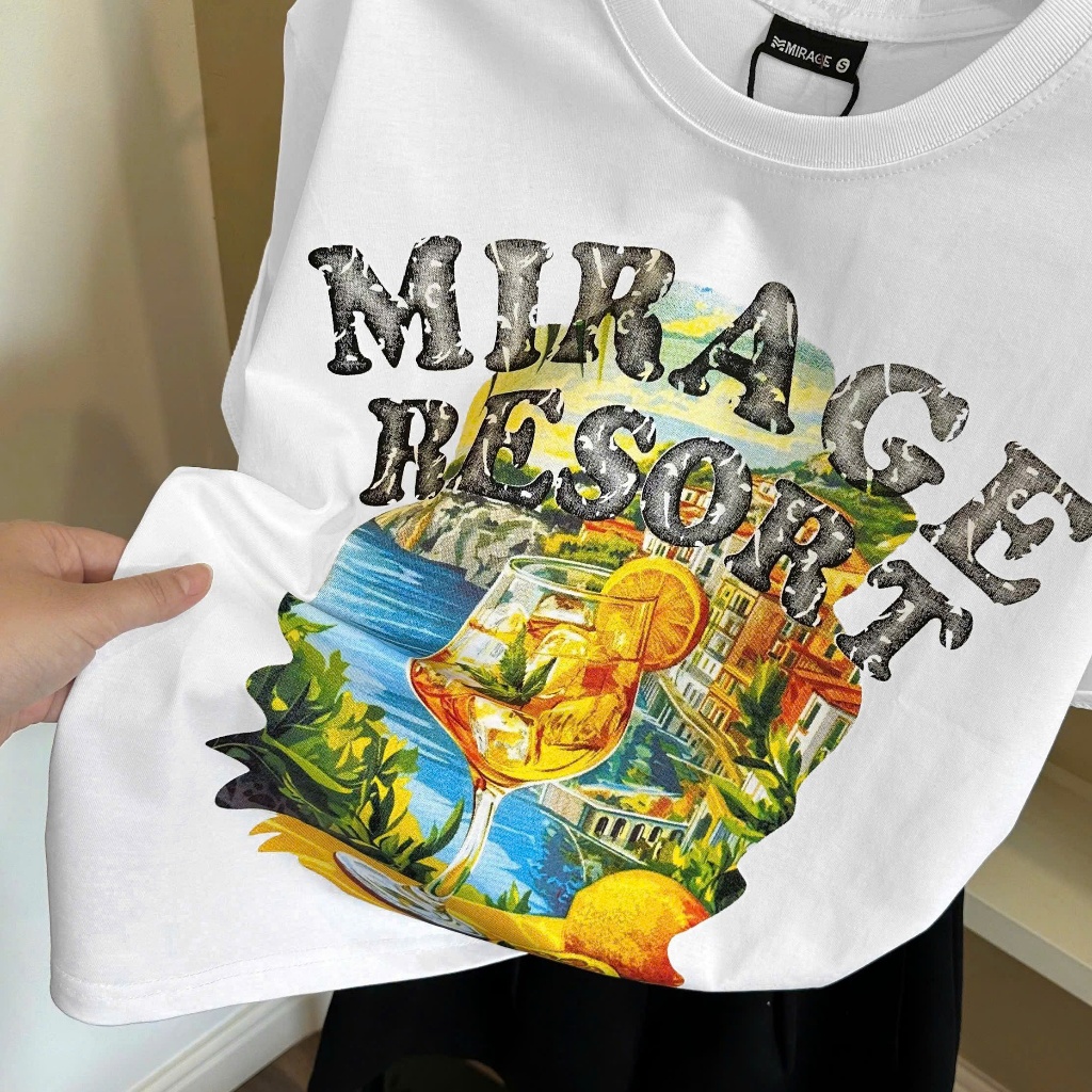 Áo Thun Mirage Họa Tiết Local Brand Chất 100% Cotton Mềm Mịn Thoáng Mát