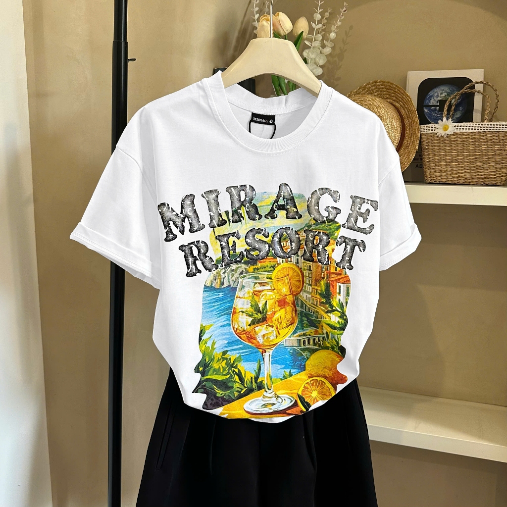 Áo Thun Mirage Họa Tiết Local Brand Chất 100% Cotton Mềm Mịn Thoáng Mát