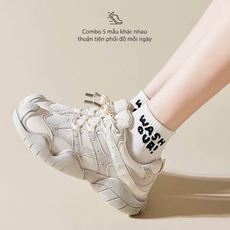Tất vớ nữ cổ thấp phong cách Hàn Quốc dễ phối đồ, chất liệu mềm mịn thoáng khí - Ekiu Perseper