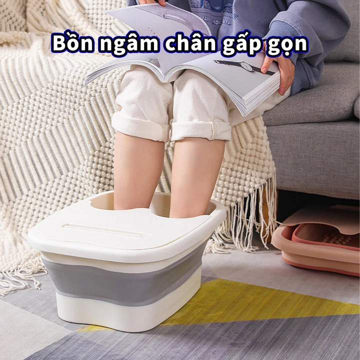 Chậu ngâm chân gấp gọn có massage huyệt chân, bồn ngâm chân di động tiện dụng, dùng cho massage chân tại nhà – 3