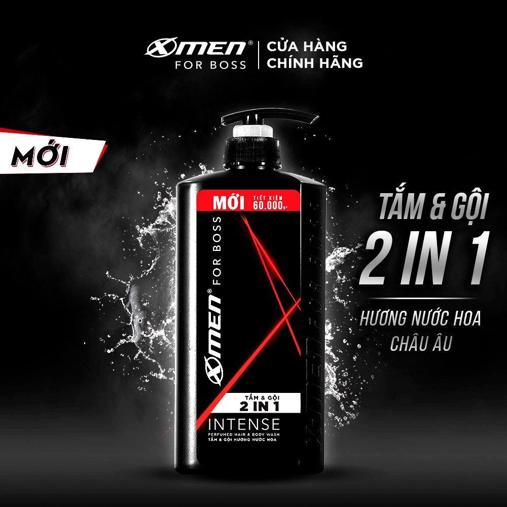 Combo Dầu gội/Tắm gội X-Men For Boss 630g + Tặng Tắm gội Luxury 150g - Hương Nước Hoa Châu Âu | BigBuy360 - bigbuy360.vn