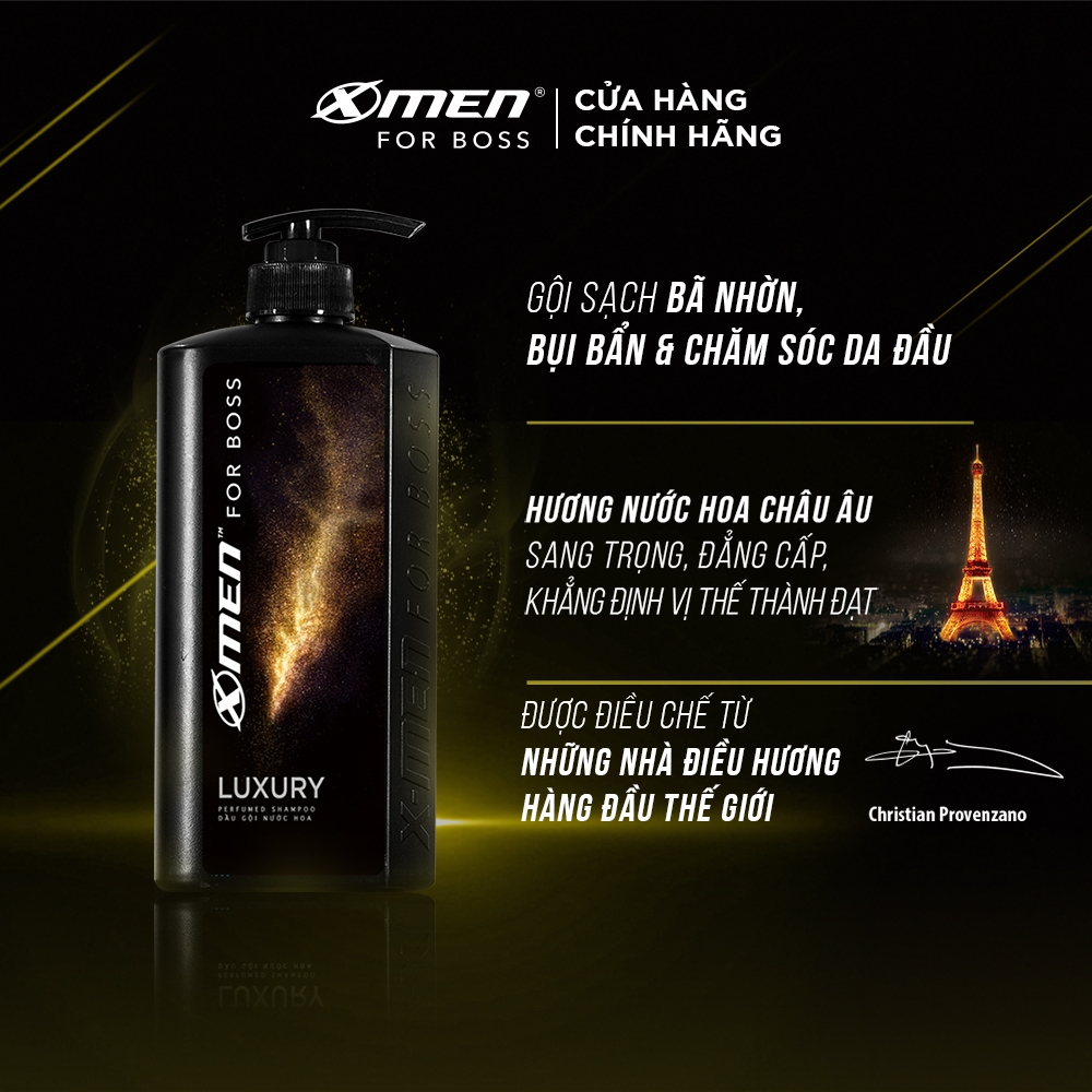 Combo Dầu gội/Tắm gội X-Men For Boss 630g + Tặng Tắm gội Luxury 150g - Hương Nước Hoa Châu Âu | BigBuy360 - bigbuy360.vn