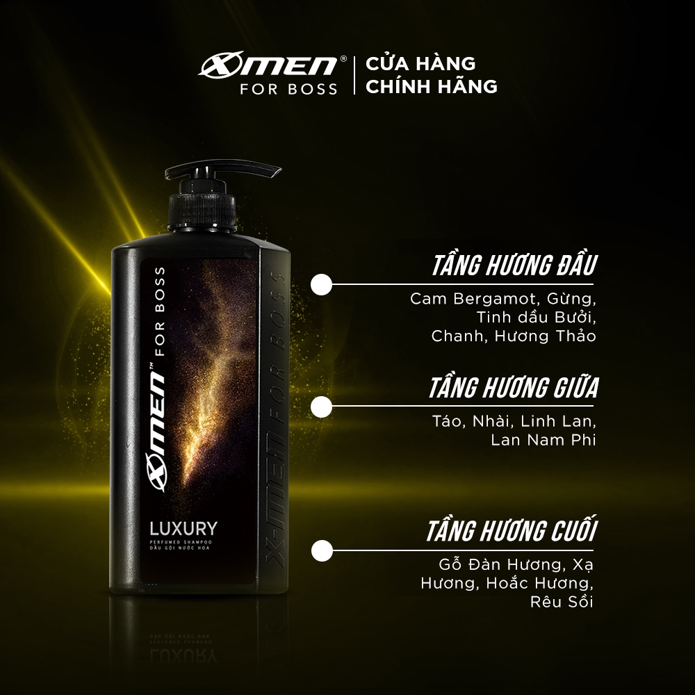 Combo Dầu gội/Tắm gội X-Men For Boss 630g + Tặng Tắm gội Luxury 150g - Hương Nước Hoa Châu Âu | BigBuy360 - bigbuy360.vn