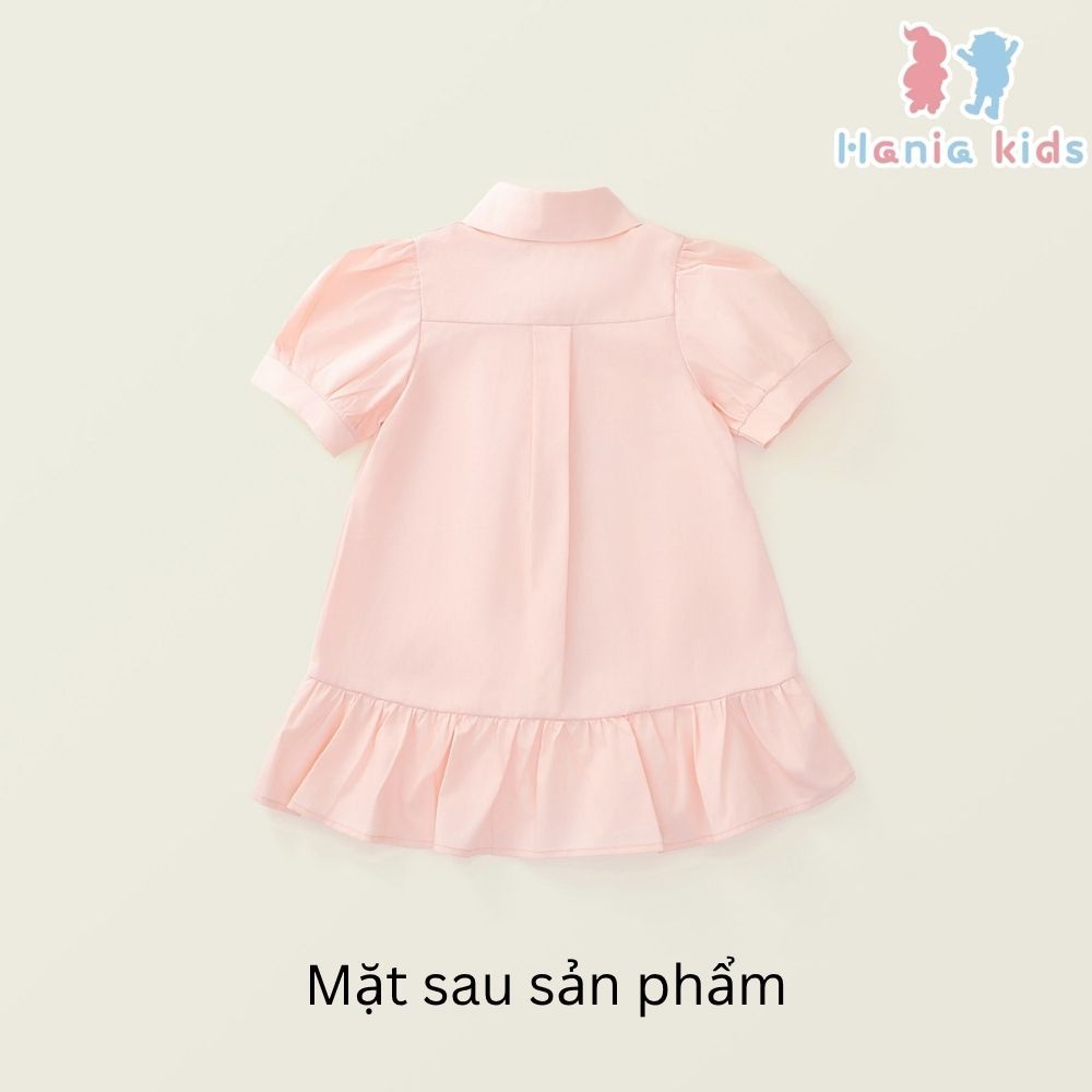 Váy Cho Bé Gái HANIA KIDS Sơ Mi Dáng Chữ A Thiết Kế Tay Phồng Họa Tiết Con Thỏ Đáng Yêu