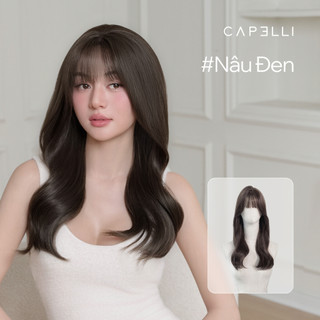 Tóc Giả Nguyên Đầu Siêu Da Lưới Lace CAPELLI Xoăn Lơi Mái Thưa 45cm Layla Premium Wig