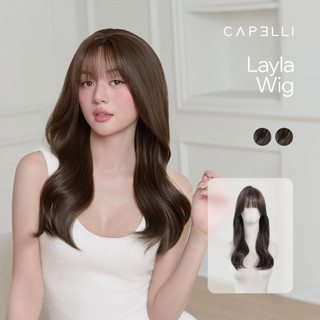 Tóc Giả Nguyên Đầu Siêu Da Lưới Lace CAPELLI Xoăn Lơi Mái Thưa 45cm Layla Premium Wig