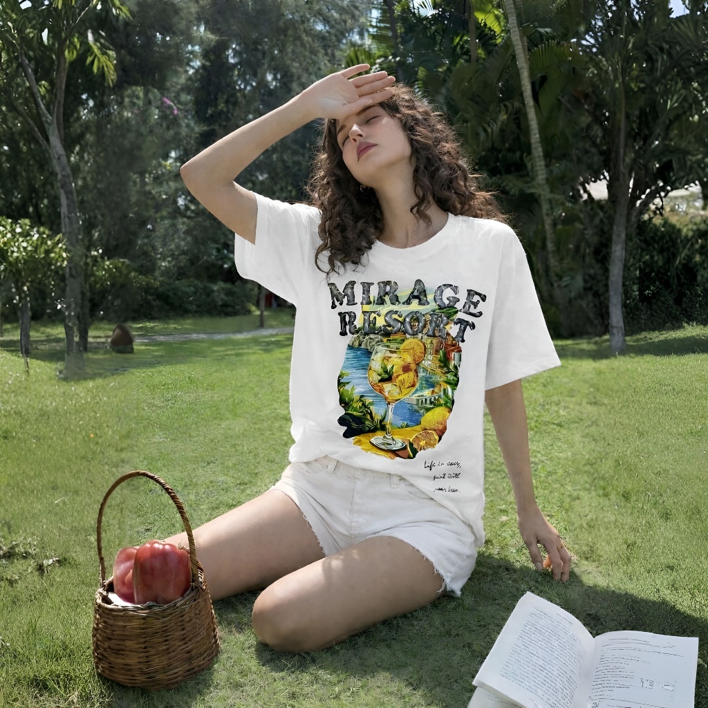 Áo Thun Mirage Họa Tiết Sinh Động, Chất 100% Cotton Mềm Mịn Thoáng Mát, Có Kèm Hình Thật.