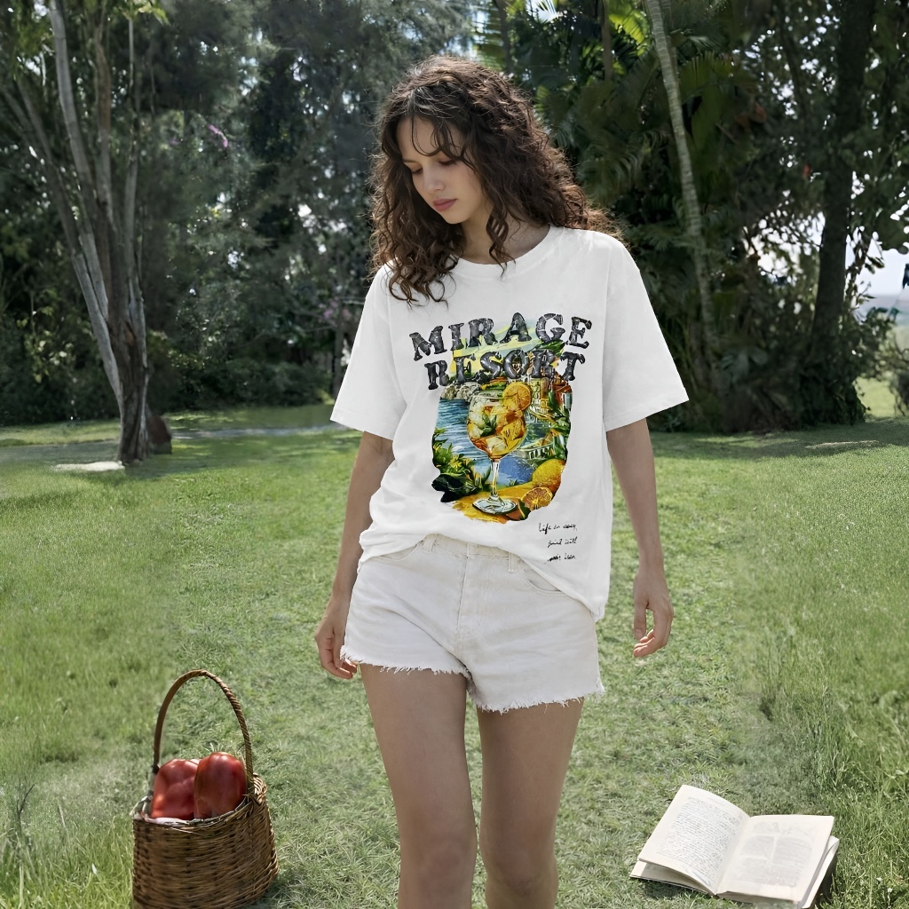 Áo Thun Mirage Họa Tiết Sinh Động, Chất 100% Cotton Mềm Mịn Thoáng Mát, Có Kèm Hình Thật.