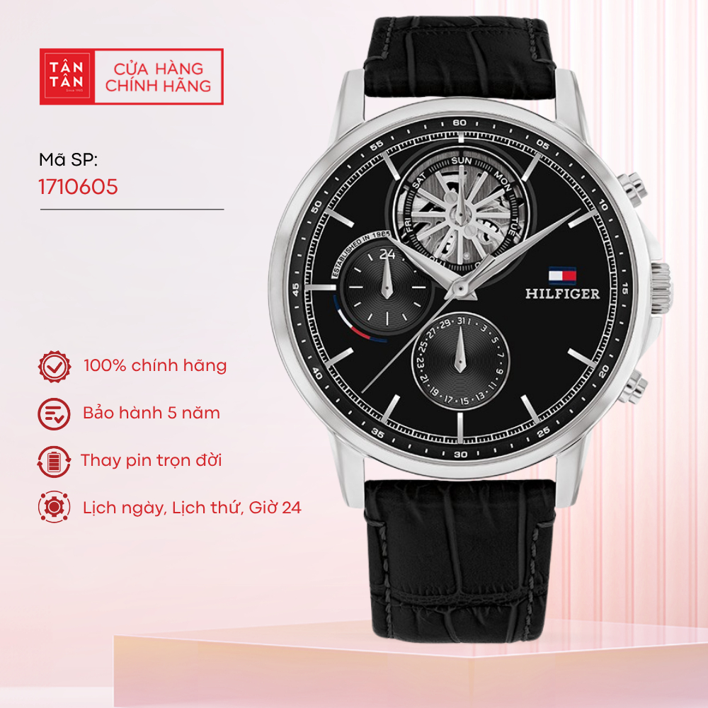 Đồng Hồ Nam Tommy Hilfiger Stewart 1710605 Quartz 44mm - Đồng Hồ Tân Tân