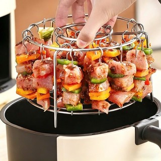 Bộ 24 Giá Xiên Nướng Thịt Inox 304 Không Gỉ, Nướng Chín Đều Không Cần Lật