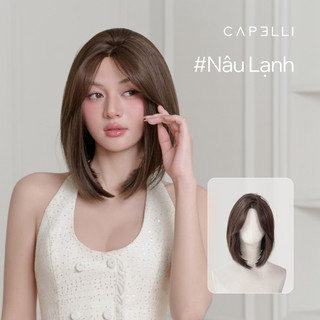 Tóc Giả Nguyên Đầu Siêu Da Lưới Lace CAPELLI Cúp Ngắn Mái Bay Emily Premium Wig