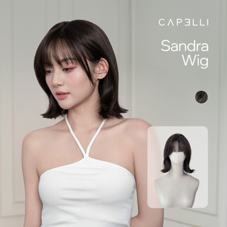 Tóc Giả Nguyên Đầu Siêu Da Lưới Lace CAPELLI Ngắn Tỉa Mái Thưa Sandra Premium Wig