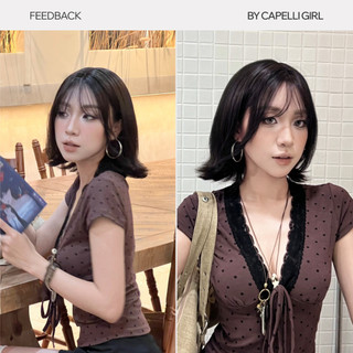 Tóc Giả Nguyên Đầu Siêu Da Lưới Lace CAPELLI Ngắn Tỉa Mái Thưa Sandra Premium Wig