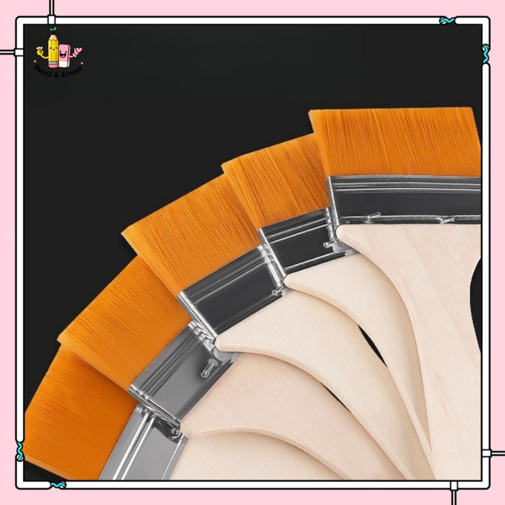 Chổi cọ quét sơn bảng vuông ủ size to nhà mềm mại chắc chắn