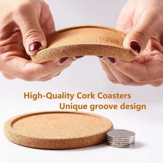 Lót Ly Gỗ Bần Tự Nhiên Siêu Thấm Hút, Lót Ly Mùn Cưa Thân Thiện Môi Trường, Lót Ly Tròn Chịu Nhiệt