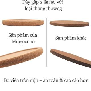 Lót Ly Gỗ Bần Tự Nhiên Siêu Thấm Hút, Lót Ly Mùn Cưa Thân Thiện Môi Trường, Lót Ly Tròn Chịu Nhiệt
