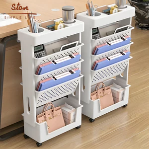 STON Giá Kệ Đựng Sách Vở & Tài Liệu Văn Phòng Bằng Nhựa Đa Năng Giá Để Đồ Cho Học Sinh Nhiều Tầng Kệ Lưu Trữ Có Bánh Xe