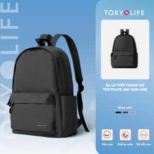 Balo chống nước TOKYOLIFE nhiều màu thiết kế basic nhiều ngăn siêu nhẹ chất liệu cao cấp 40001931