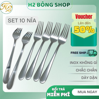 Set 10 Nĩa Ăn Cơm Sườn Inox