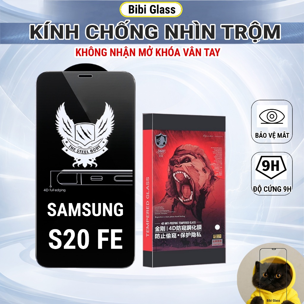 Kính cường lực Samsung S20FE chống nhìn trộm full màn miếng dán bảo vệ màn hình điện thoại bibi