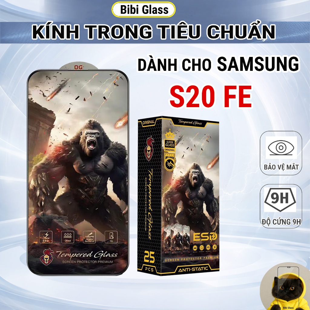 Kính cường lực Samsung S20 FE cao cấp full màn chống bám vân tay bảo vệ màn hình điện thoại